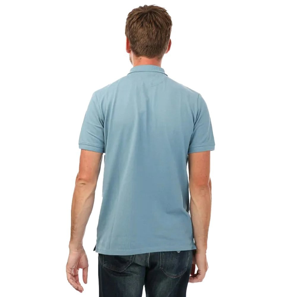 Timberland Mens Pique Short-Sleeved Polo Shirt - Light Blue