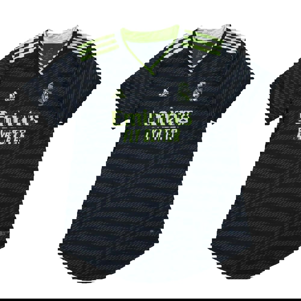 Adidas Womens/Ladies 2022/23 Real Madrid CF Third Jersey - Black/Green