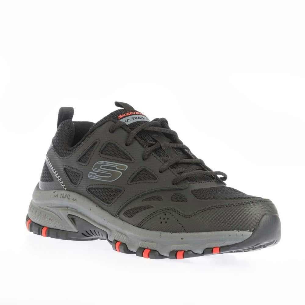Skechers Mens Hillcrest - Vast Adventure Trail Leather Trainers - Black