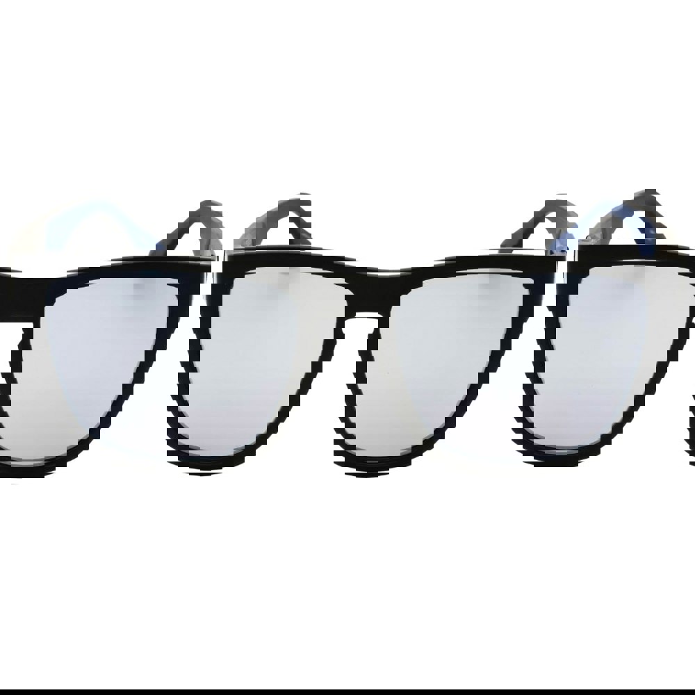 Tommy Hiliger Silver Mirror Lens Matte Black Sunglasses One Size