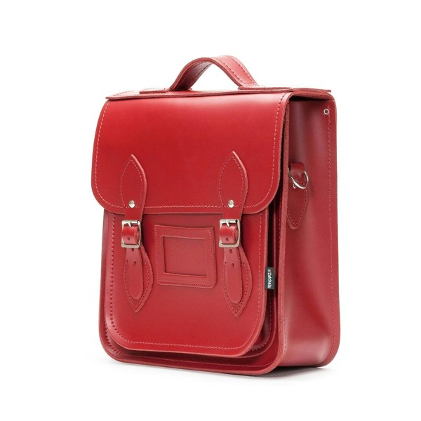 Red Leather City Backpack - Backpack - Zatchels