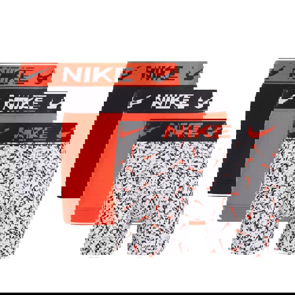 Nike Mens Essential Micro Dri-FIT Boxer Shorts (Pack of 3) - Red/Black/White