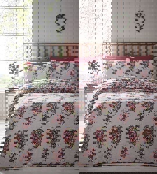 Portfolio Home Lovejoy Hearts Floral Reversible Duvet Cover Set