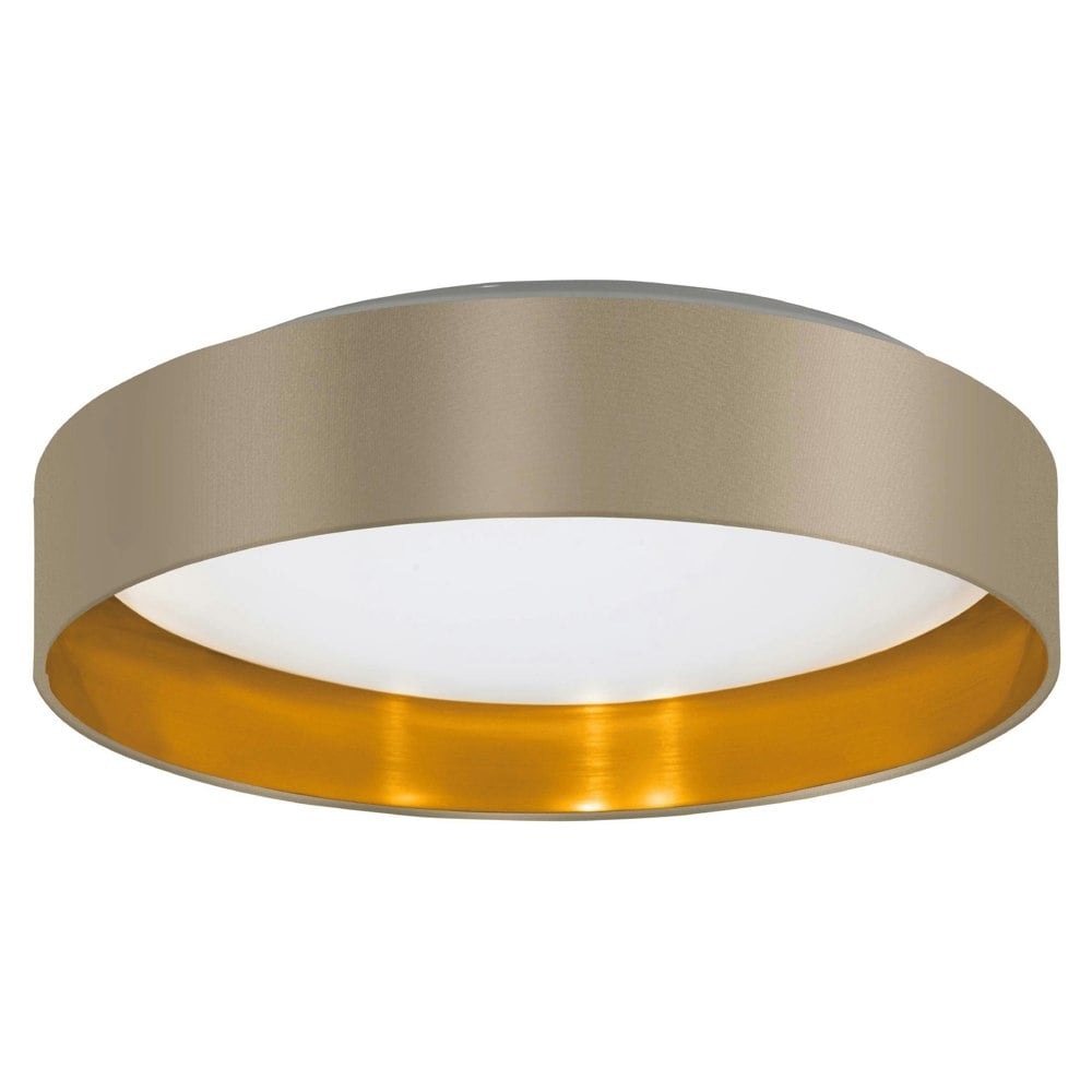EGLO Maserlo 2 LED Cappuccino Fabric Ceiling Light
