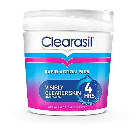 Clearasil Ultra Rapid Action 65 Face Wipe Pads Pack of 2