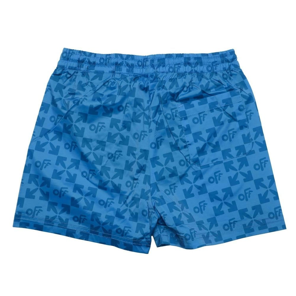 Off White Boys Monogram Beach Boxer Shorts - Blue