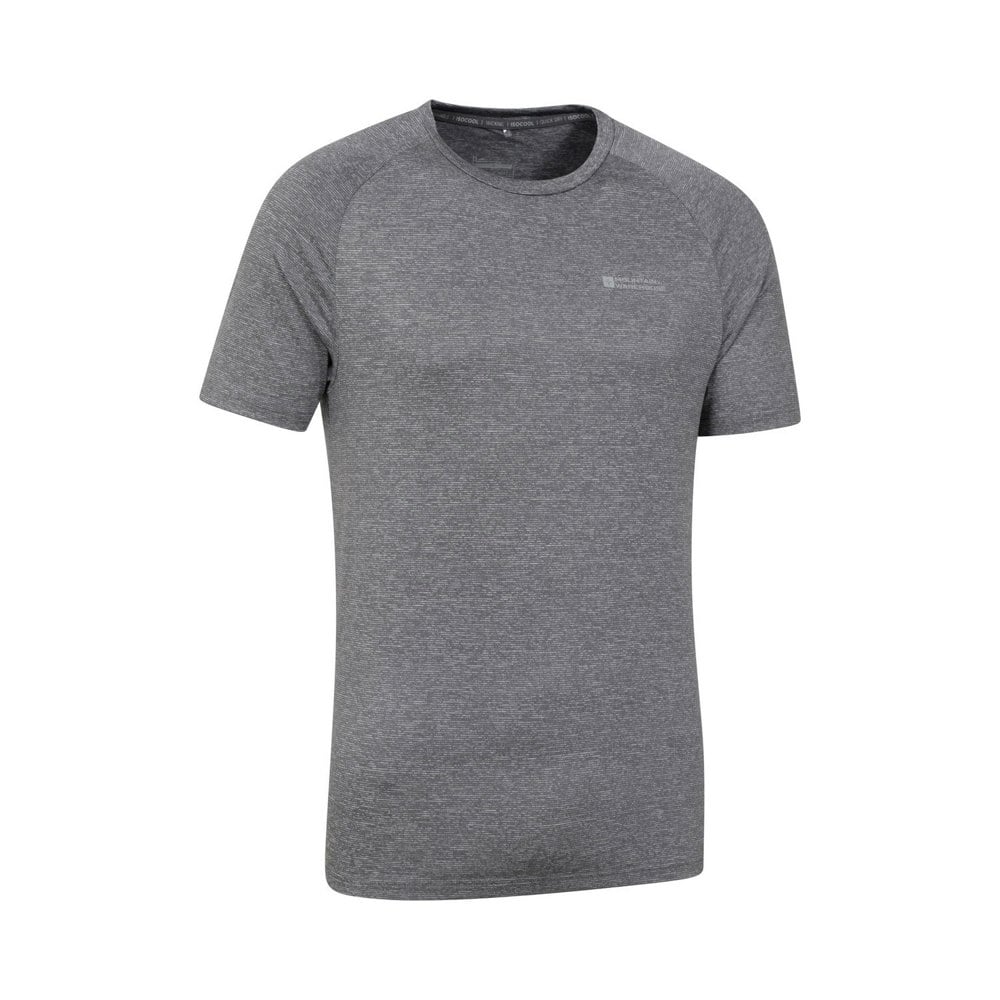 Mountain Warehouse Mens Agra Striped IsoCool T-Shirt - Grey