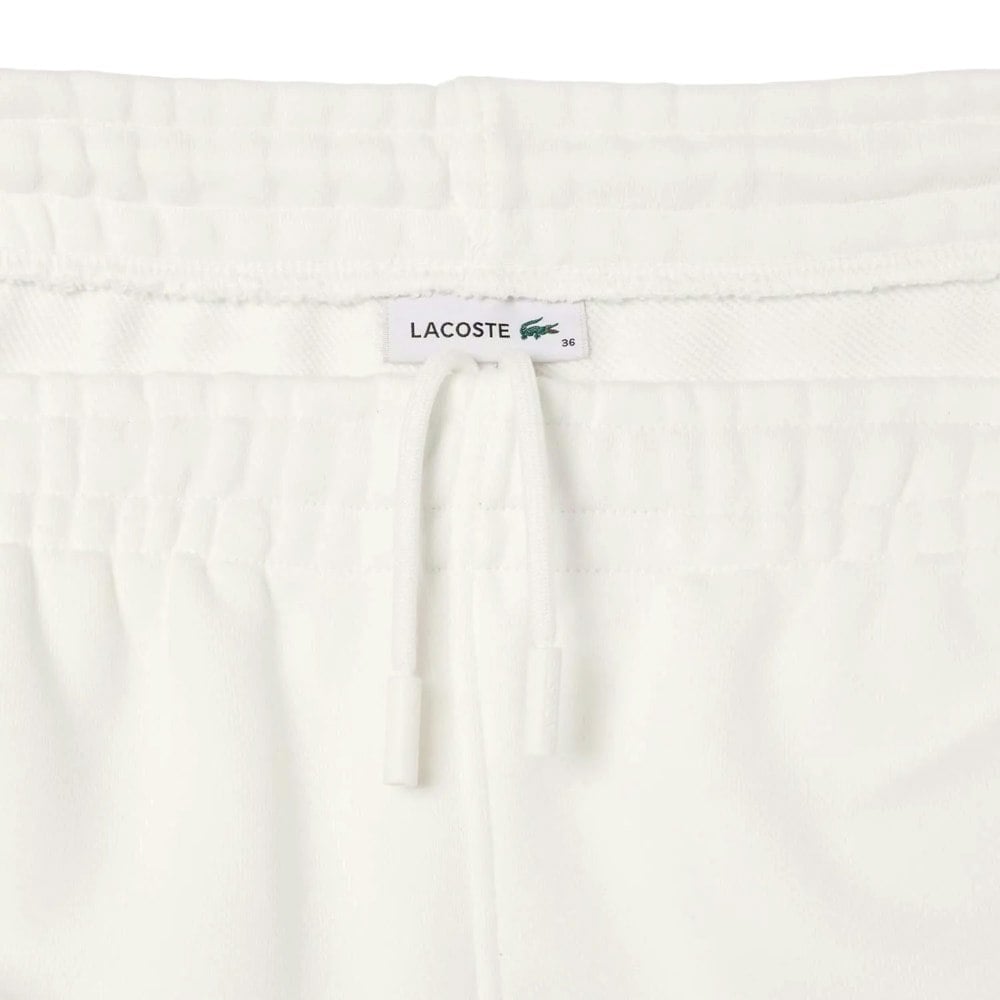 Lacoste Womens/Ladies Embroidered Straight Leg Jogging Bottoms - Cream
