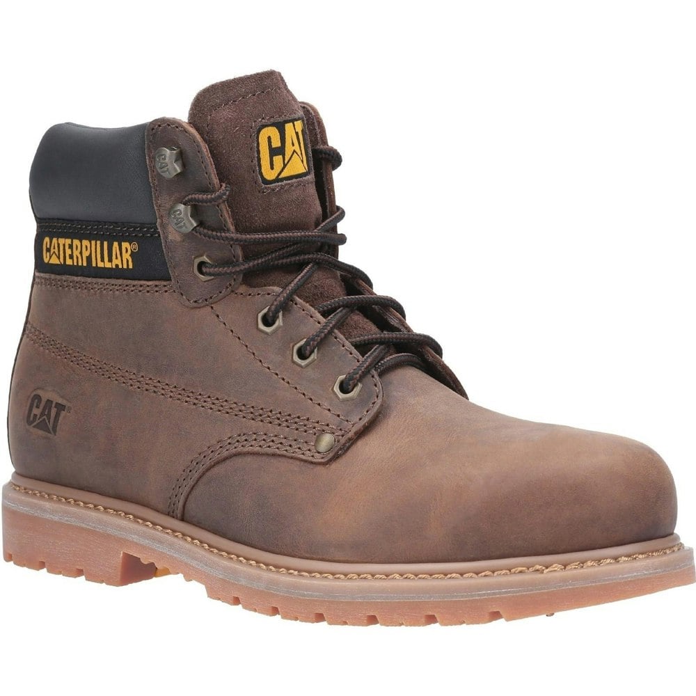 Caterpillar Mens Powerplant GYW Leather Safety Boot - Brown