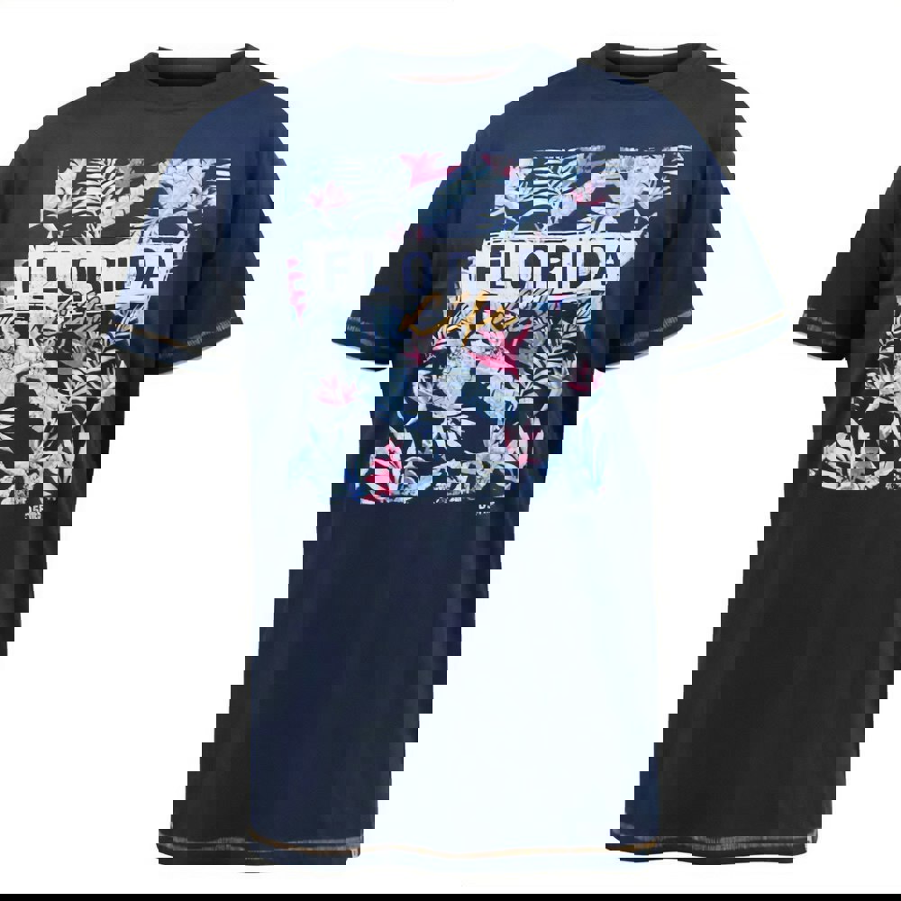 Duke Mens D555 Prestwick Florida Floral Kingsize T-Shirt - Navy