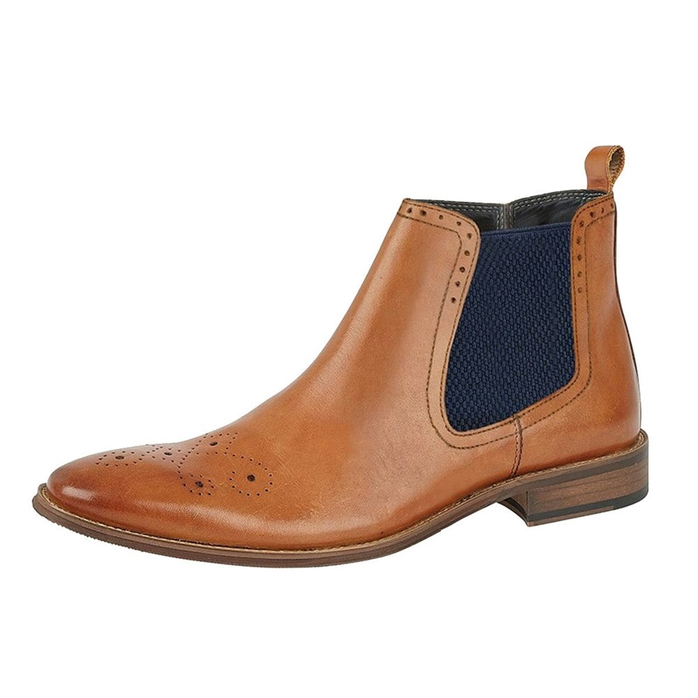 Roamers Men's Leather Ankle Boots - Tan