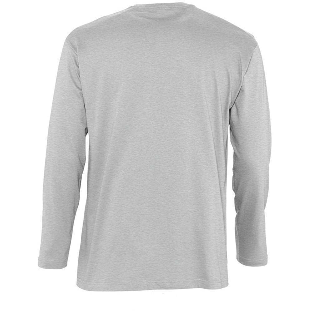 SOLS Mens Monarch Long Sleeve T-Shirt - Grey Marl
