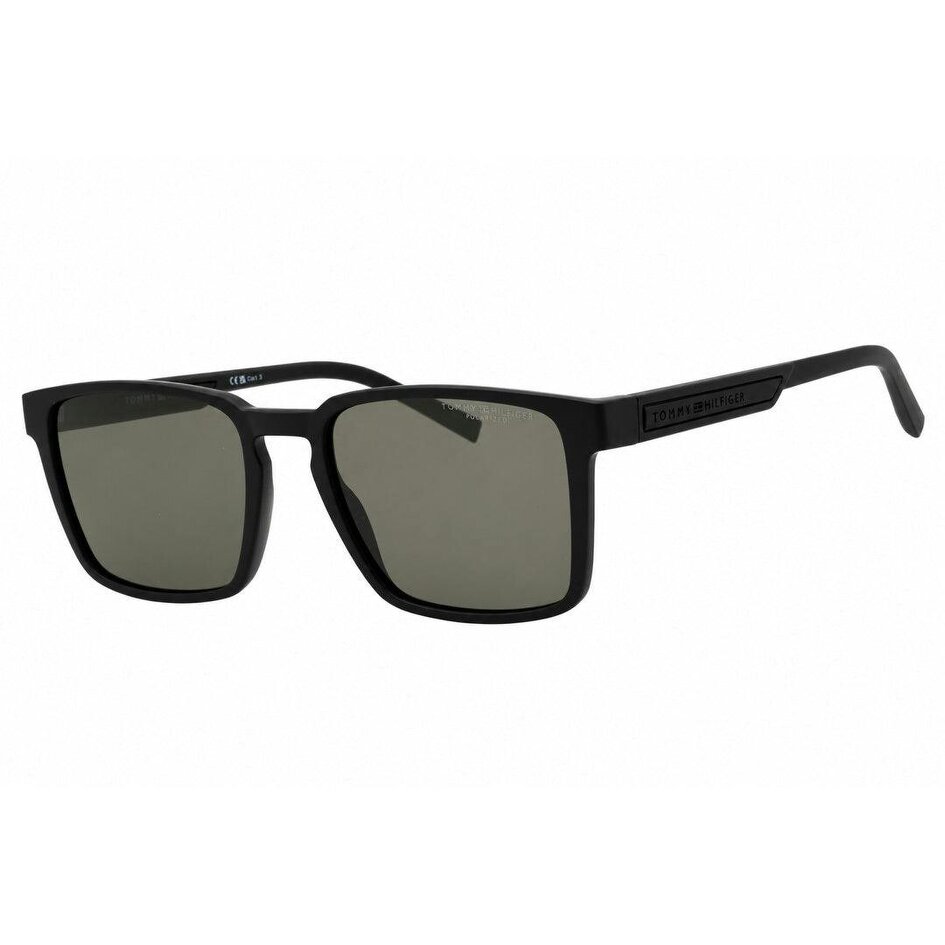 Tommy Hilfiger Polarized Lens Rectangular Black Sunglasses