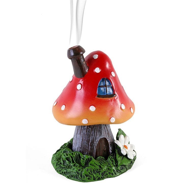 Serano Red Smoking Toadstool Incense Cone Holder