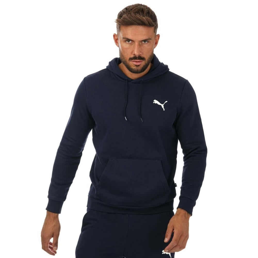 Puma Mens Essentials Small Logo Hoodie - Navy