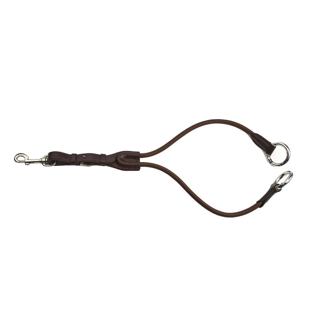 Velociti Gara Elasticated Leather Horse Running Martingale - Havana