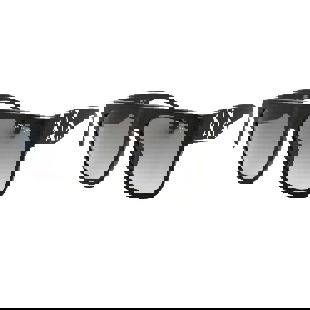 Armani Exchange Grey Gradient Lens Matte Black Sunglasses