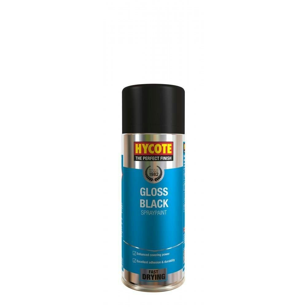 Hycote 2X Hycote Gloss Black Spray Paint 400ml