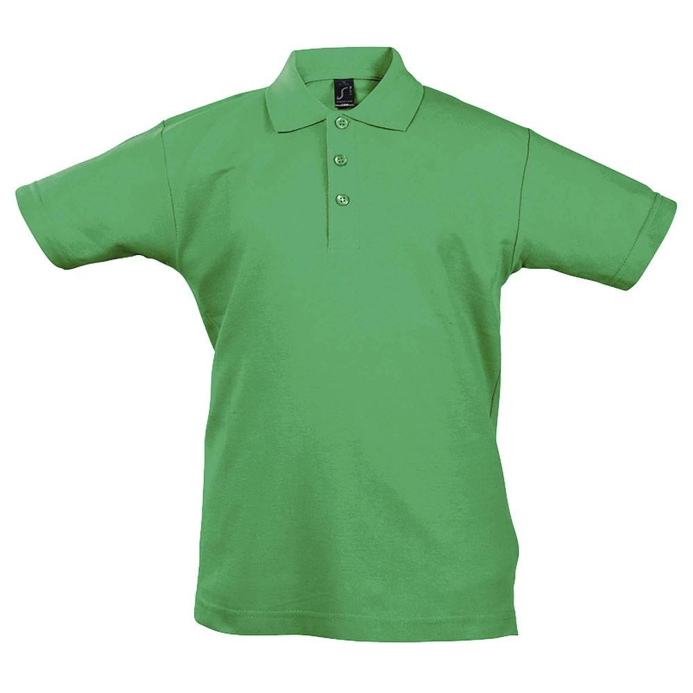 SOLS Kids Unisex Summer II Pique Polo Shirt - Kelly Green - Kelly Green - 100% Cotton