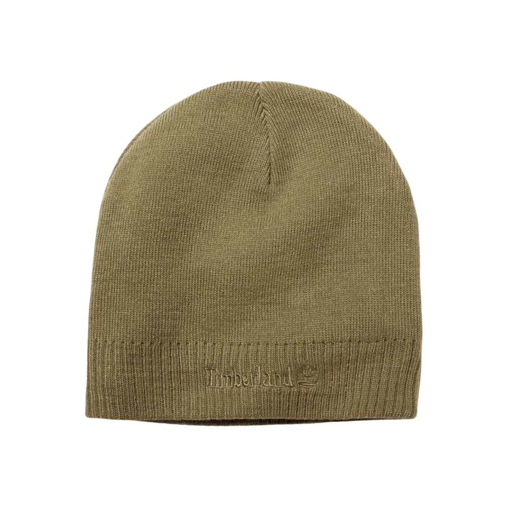 Timberland Mens Logo Knitted Beanie - Green