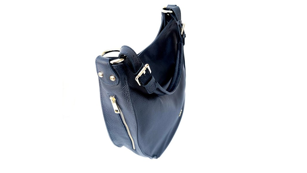 Apatchy London The Harriet Leather Hobo Bag - Navy