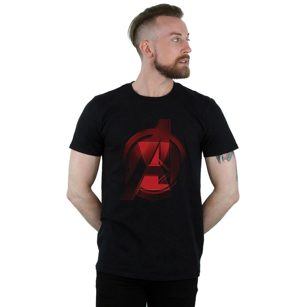 Marvel Mens Black Widow Movie Avengers Logo T-Shirt - Black