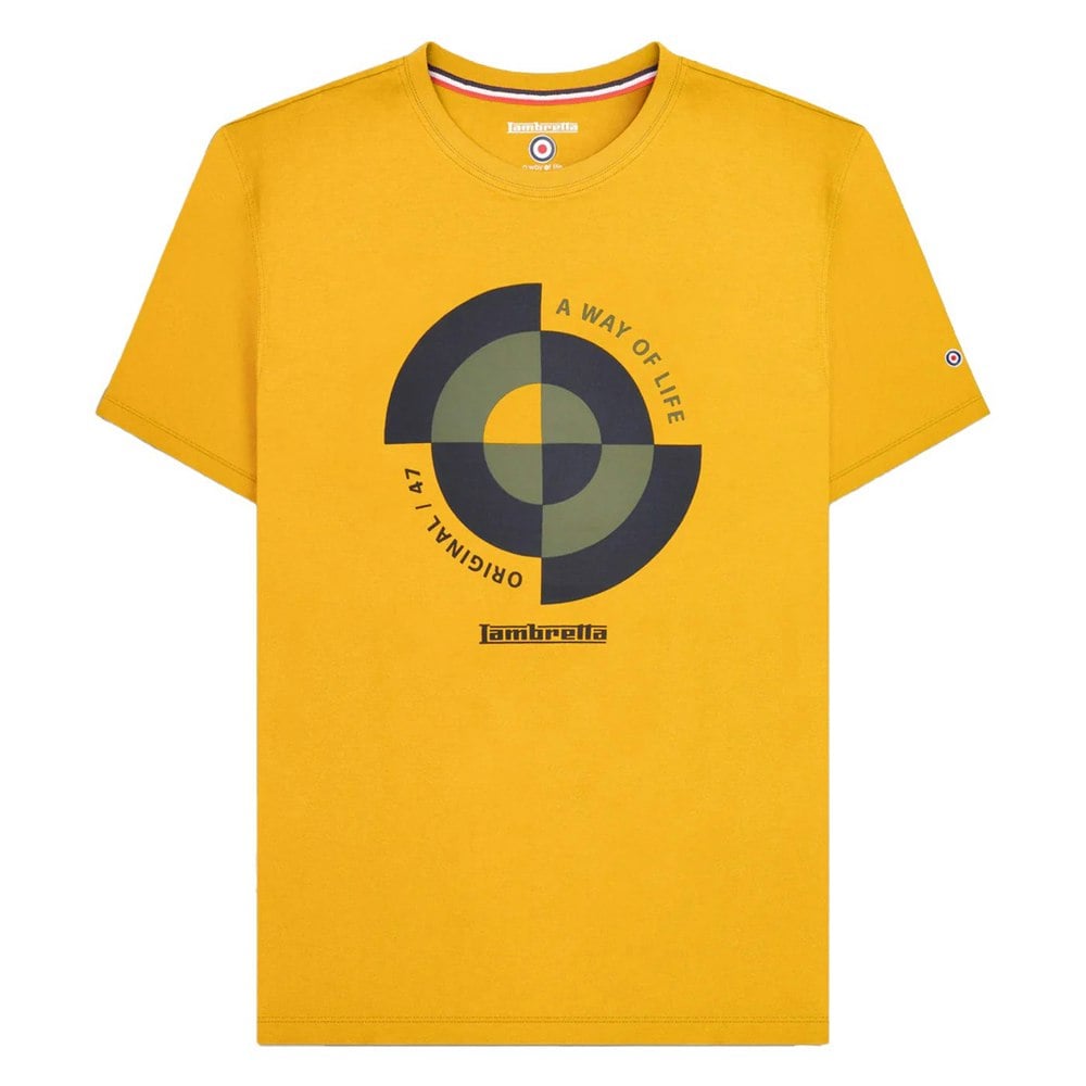 Lambretta Mens Target Quadrant T-Shirt - Gold