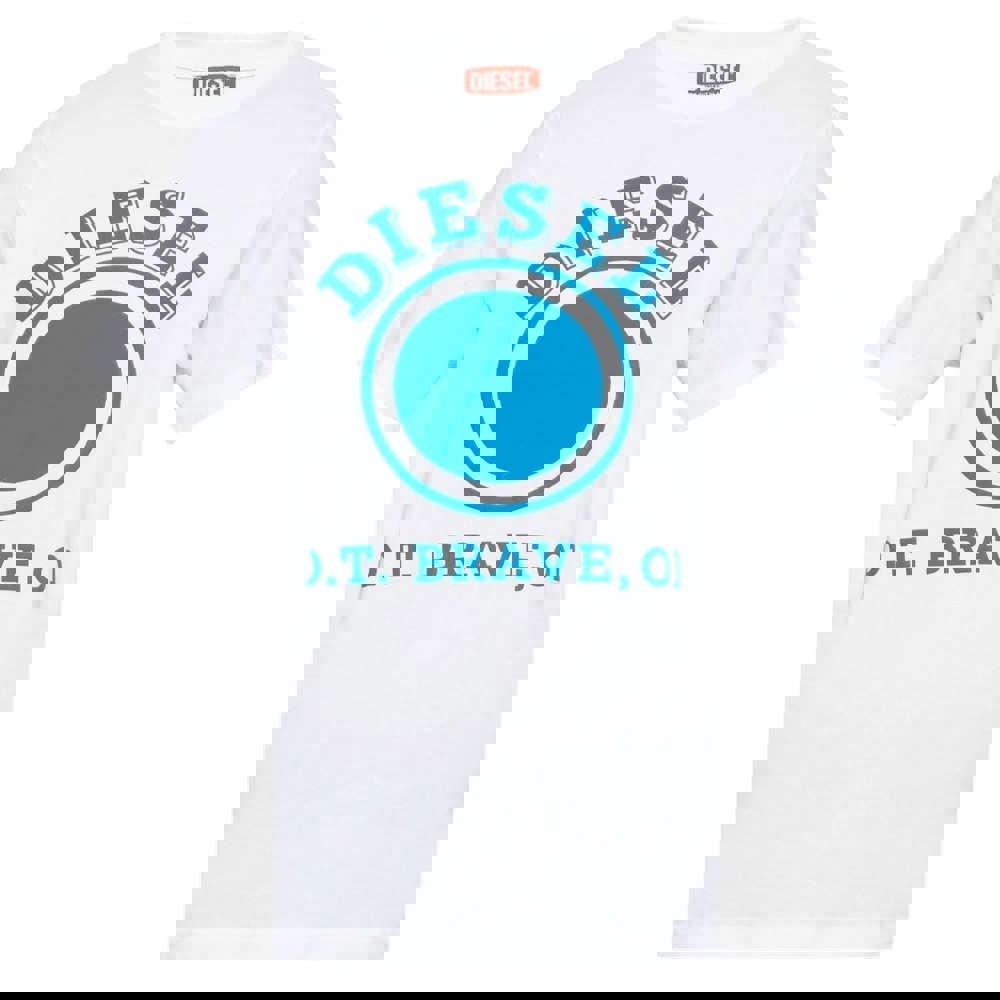 Diesel Dot Logo White T-Shirt S
