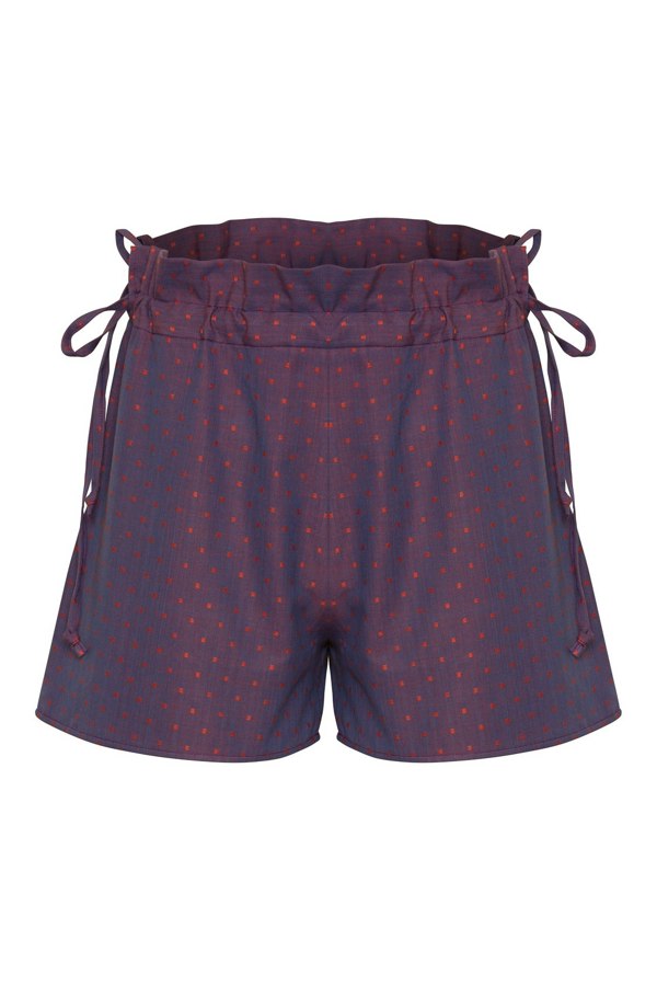 Bo Carter Holly Shorts in Organic Cotton - Purple Dots