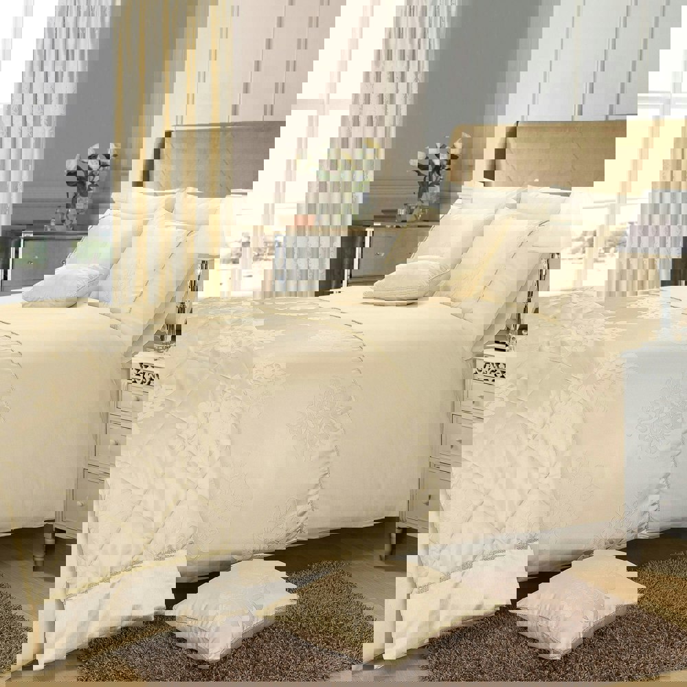 Intimates Claremont Damask Cream Jacquard Bedding Set