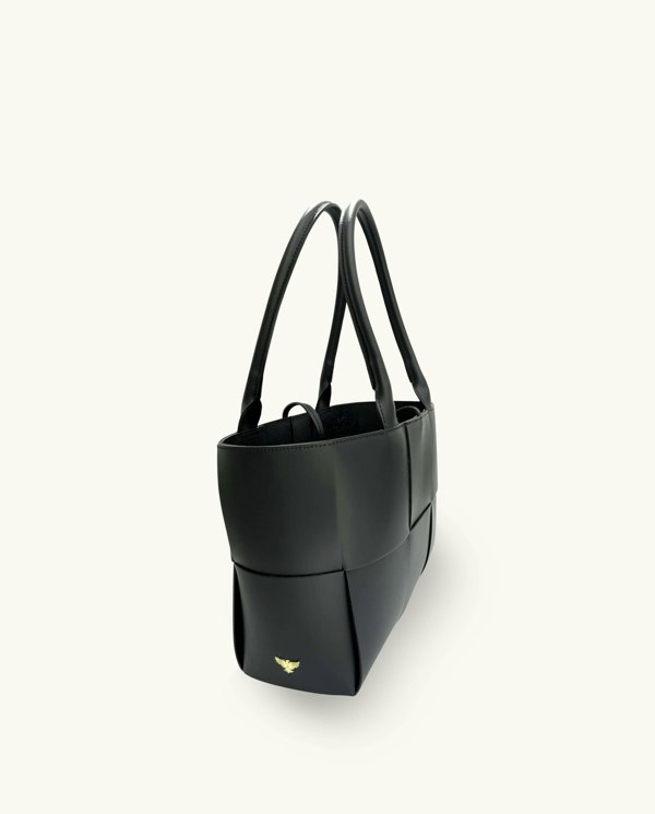 Apatchy The Tori Black Leather Tote