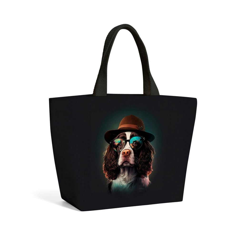 Warren Reed Springer Spaniel Dog Splashart Beach Shopper Tote Bag