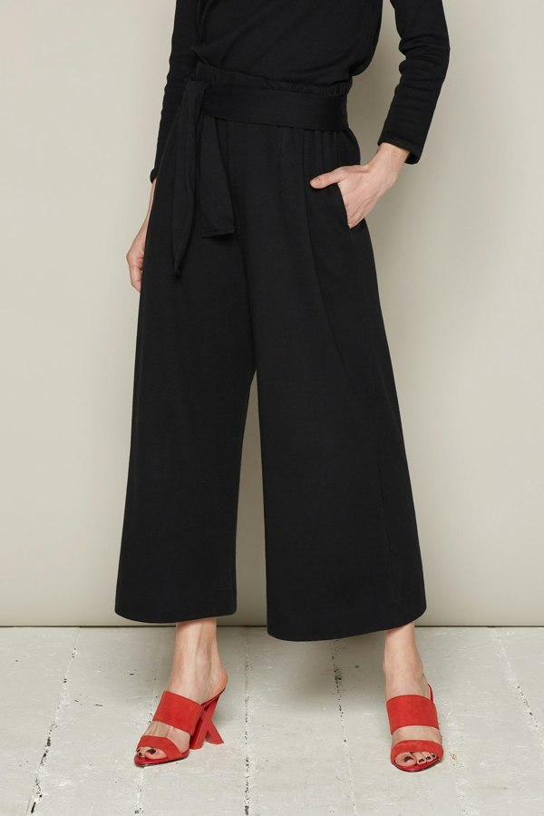 Bo Carter Wide Leg Vallerie Trousers in Organic Cotton - Black