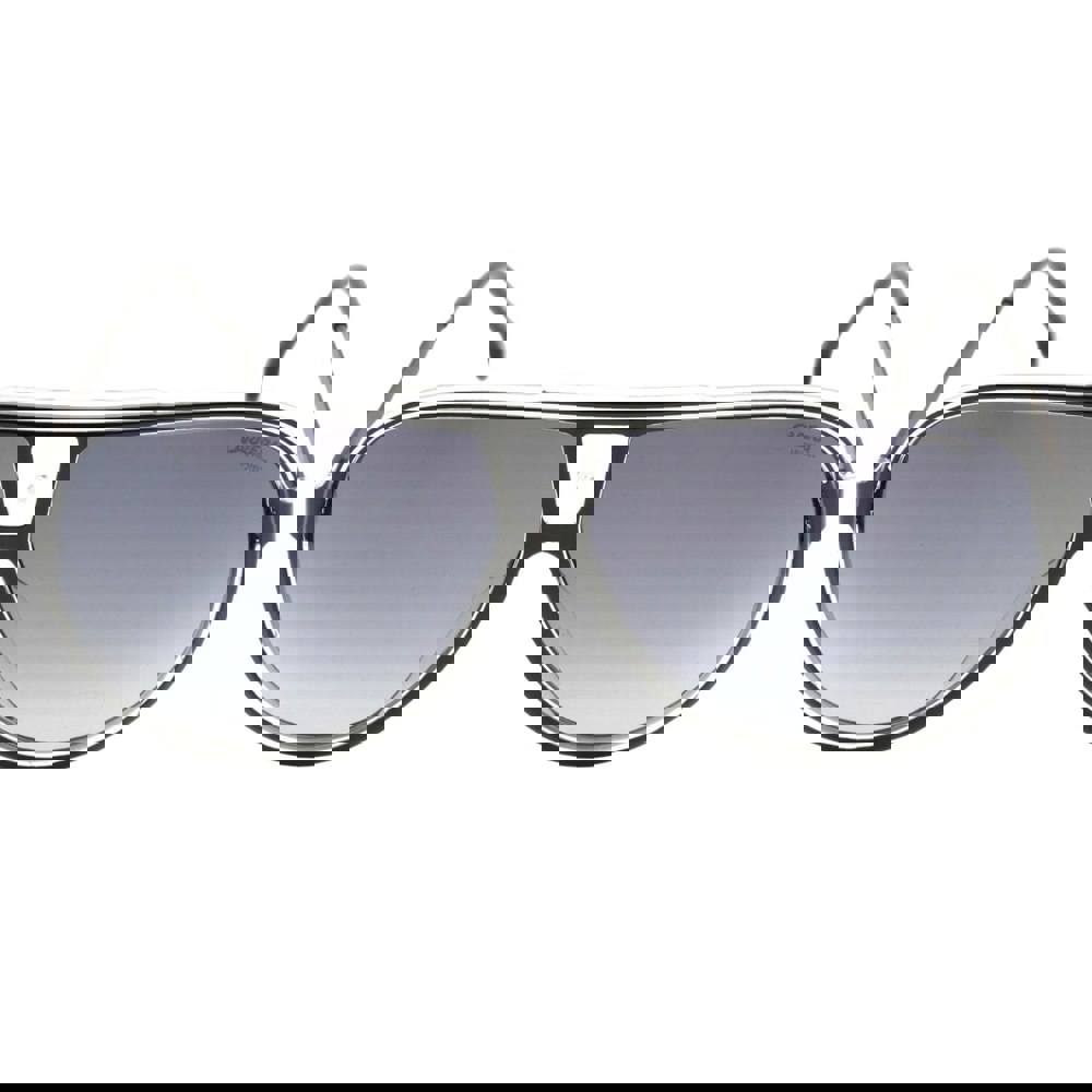 Carrera Grey Shaded Lens White Detail Black Sunglasses One Size