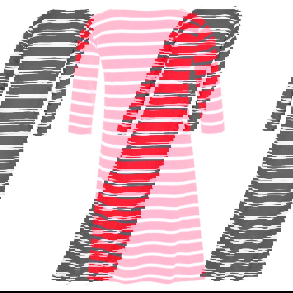 Regatta Women's Paislee Stripe Casual Dress - True Red/White