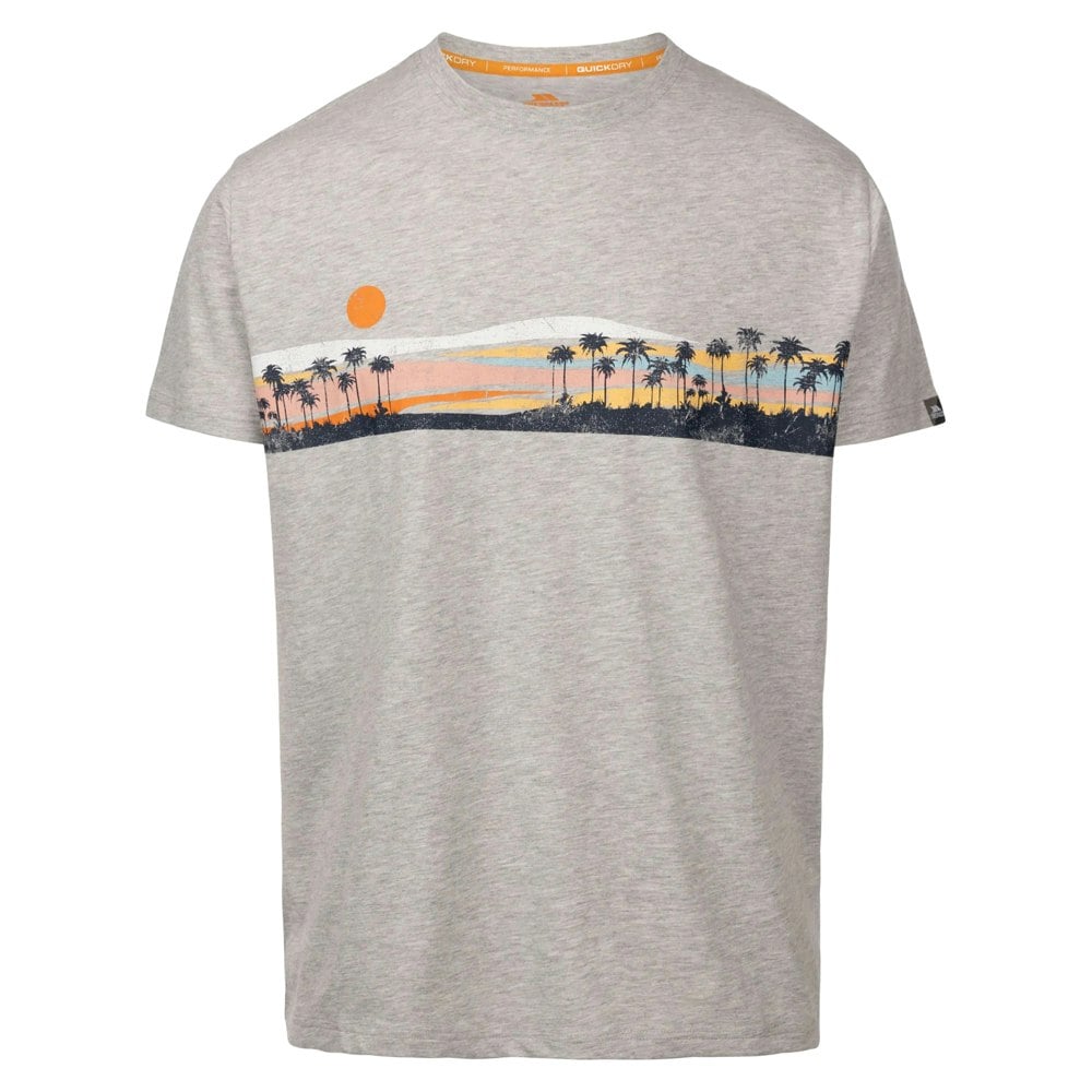 Trespass Mens Printed Casual T-Shirt - Grey Marl