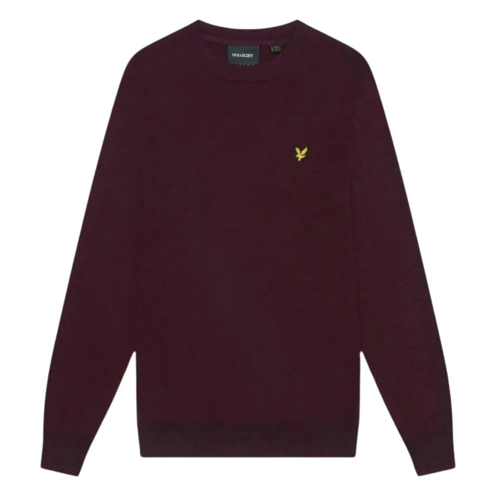 Lyle & Scott Crew Neck Rich Burgundy Pull Over Jumper S