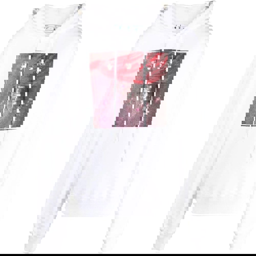 Off-White Sprayed Caravaggio Oversized Hoodie - White