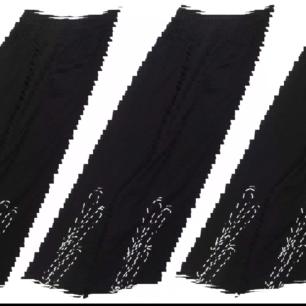 Off-White Wave Out! Diag Design Black Sweat Shorts S