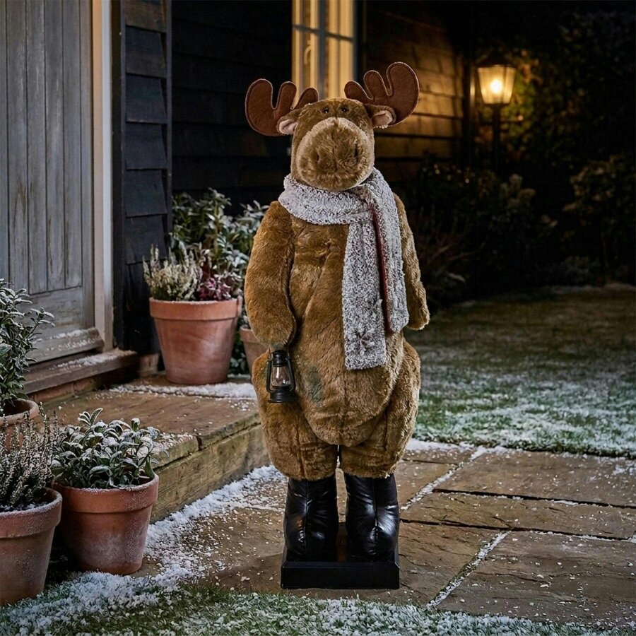 Garden Greatness Animated Lit Musical Reindeer Decoration with Sensor