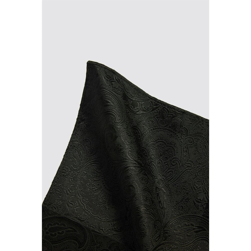 Antique Rogue Black Paisley Party Pocket Square
