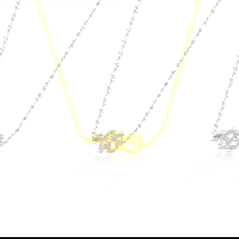 253N365803925 ECFEW™ Peridot Winding Snake Pendant Necklace in Gold Plated Sterling Silver 