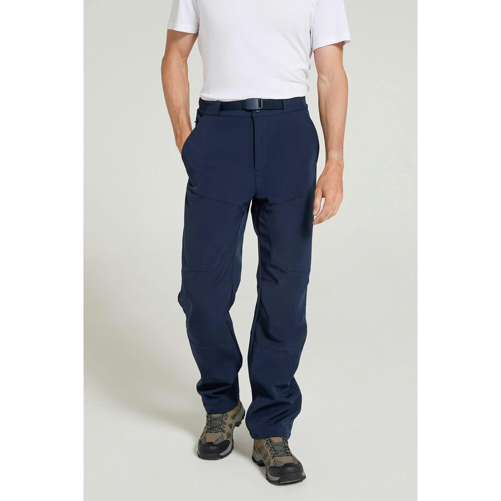 Mountain Warehouse Mens Rockcliffe Softshell Hiking Trousers - Navy - Navy - 96% Polyester/4% Elastane
