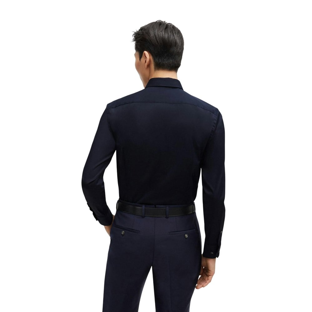 Hugo Boss Mens Poplin Slim Shirt - Navy
