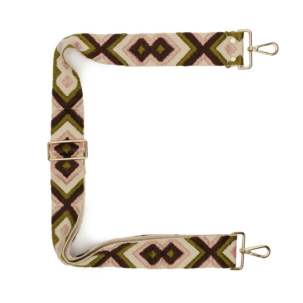 Elie Beaumont Crossbody Strap - Olive Weave