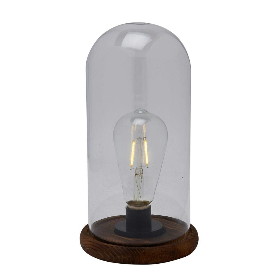 Hestia LED Light Up Glass Dome with Bulb  - Large