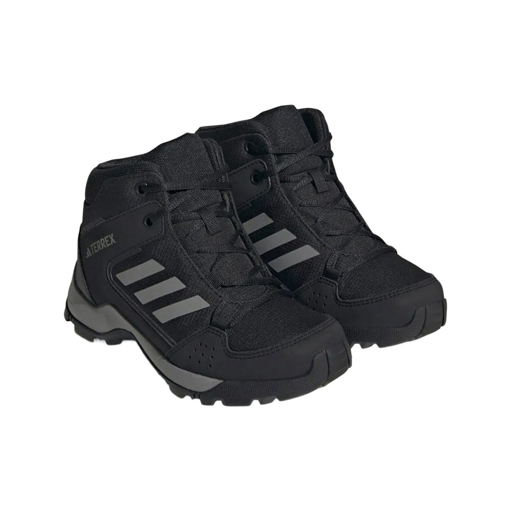 Adidas Childrens/Kids Terrex Hyperhiker Mid Cut Hiking Shoes - Black/Grey
