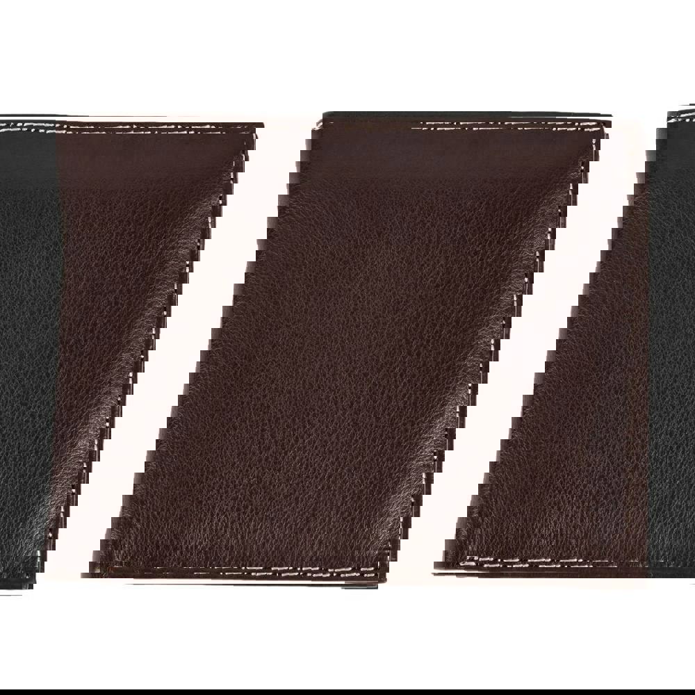 Eastern Counties Leather Mens Mark Trifold Wallet With Coin Pocket - Brown