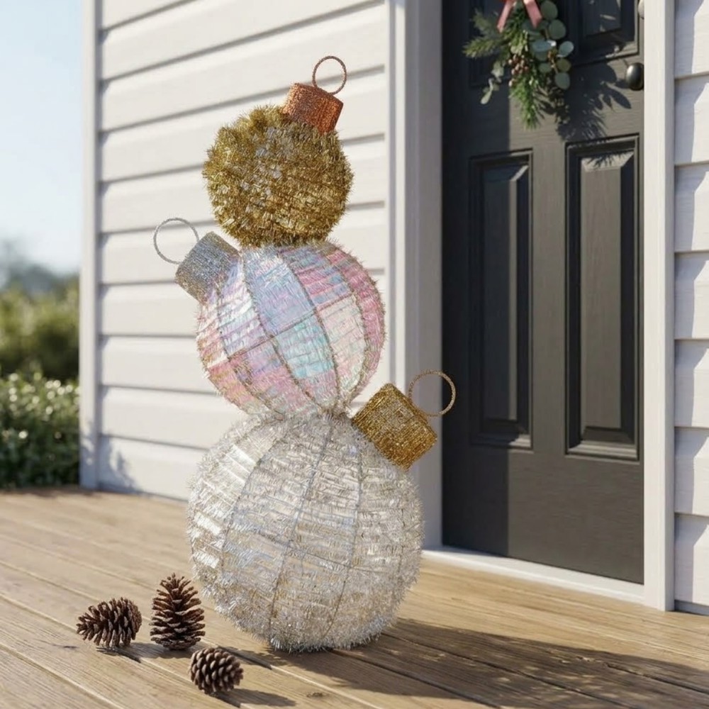 Garden Greatness Rotating LED Light Up Bauble Stack