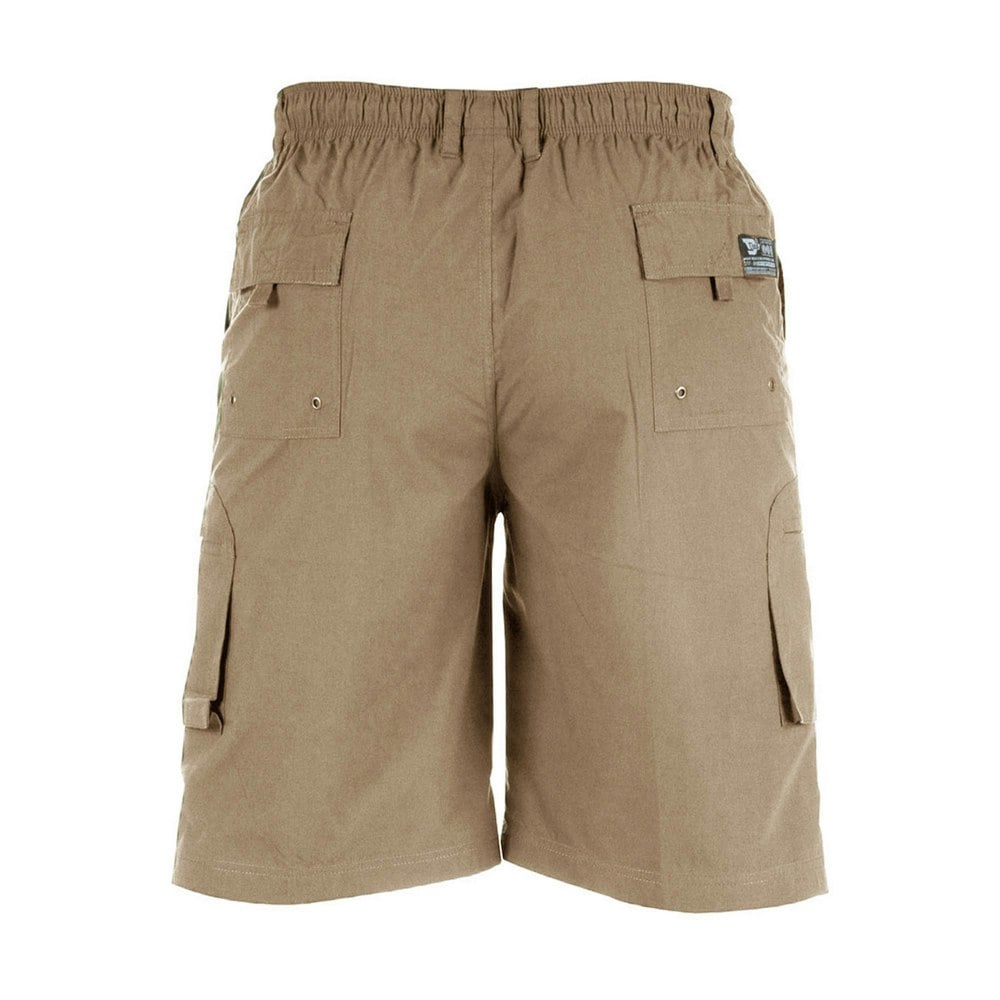 Duke Mens D555 Nick Elasticated Waist Cargo Shorts - Sand